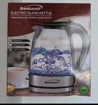 Brentwood Glass Kettle KT-1900BK Black Silver Electric New. Price: $24.99.