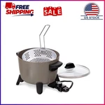 Presto Big Kettle Ceramic Deep Fryer/multi-cooker New. Price: $54.04.