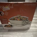 Beautiful 5-IN-1 Expandable Electric Skillet Cast Aluminum Steel 1500W New. Price: $59.99.
