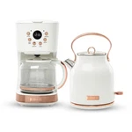 Haden 12 Cup Coffee Maker & Heritage 1.7 Liter Electric Kettle, Ivory Copper New. Price: $174.99.