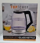 Top Chef Electric Kettle, 1.8L Glass Tea Blue Led Light,auto Shut-off New. Price: $24.95.