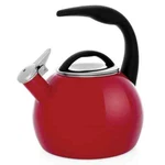 Chantal 2 Qt. Enamel-on-steel Anniversary Teakettle, Color Chili Red **chipped** Used. Price: $34.95.