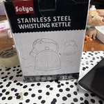 Sotya Whistling Stainless Steel Kettle Open. Price: $25.00.