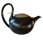 Chantal Jasmine Teapot 3 Cup Black Ceramic Stainless Steel Micromesh Infuser Used. Price: $30.95.