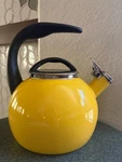 Chantal Vintage Whistling Tea Kettle Pot Enamel On Steel Canary Yellow Used. Price: $20.00.