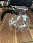 The Whistler Whistling Glass Kettle By Gemco Brand - Mint New. Price: $35.00.