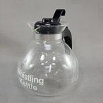 Cafe Brew Glass 12 Cup Stove Top Whistling Tea Kettle Used. Price: $12.95.