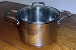 Emeril 3 Qt Quart Saucepan Stock Pot Copper Core Stainless Steel With Glass Lid Used. Price: $59.95.