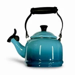 Creuset Teal Whistling Kettle 1.25 Qt Caribbean Blue Enamel Steel Used. Price: $67.99.
