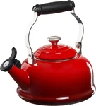 Enamel On Steel Whistling Tea Kettle With Metal Finishes, 1.7 Qt., Cerise New. Price: $240.99.