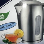 Megachef Cordless Electric Kettle Stainless Steel 1.7L Water Level Indicator Open. Price: $20.00.