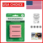Ticonderoga Pink Wedge Erasers 3 Count Precision, Non-toxic, Smudge-free New. Price: $8.09.