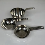 Professional Measuring Cups Stainless Steel Set 3 Metal Used. Price: $39.99.