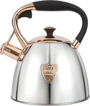 -2.9 Quart Kettles Stovetop Whistling Teapot Stainless Steel New. Price: $48.09.