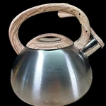 Stainless Steel Whistling Kettle Teapot Wood Handle Luxgrace 2.2QT Used. Price: $11.99.