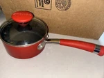 Circulon Red Enamel 1-QUART Saucepan Nonstick Pot Q18T Hard To Find Ex. Shape Used. Price: $21.00.