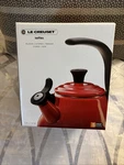 Creuset 1.6 Qt Enamel-on-steel Whistling Turquoise Tea Kettle Brand New. Price: $94.99.