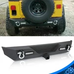 For 87-06 Jeep Wrangler Tj Yj Textured Rear Bumper W/2 Led Lights Hitch Receiver New. Price: $143.99.