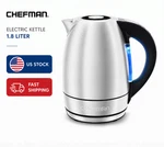 Chefman 1.8 Liter Electric Kettle, 1500W Rapid Water Boiler - Stainless Steel New. Price: $32.98.