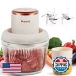 Kawu Electric Food Processor Meat Grinder Vegetable Chopper Bowls 200 New. Price: $78.04.