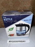 Megachef 1.8 Liter Cordless Glass And Stainless Steel Electric Tea Kettle $79 New. Price: $19.99.