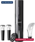 Exptolii Electric Wine Opener, Automatic Bottle Corkscrew With Foil Cutter, Vacu New. Price: $24.36.