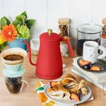 Beautiful 1-LITER Electric Gooseneck Kettle 1200 W, Tomato Red By Drew Barrymore New. Price: $45.62.