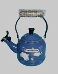 Creuset Lotus Tea Kettle Cobalt Blue Whistling Limited Edition 1.25 Qt. Nib New. Price: $129.99.