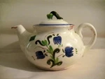 Rare Stangl Terra Rose Blue Tulip Pattern Coffee Tea Pot 1942 Trenton N.j. Usa Used. Price: $235.00.