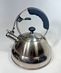 Tramontina Tea Kettle 18/10 Stainless Steel 2 Quart Insulated Handle With Lid Used. Price: $21.25.