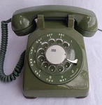Antique Western Electric Rotary Dial 500 Moss Green Phone, Works Used. Price: $269.00.