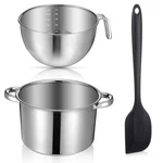 3-PIECE Double Boiler, Chocolate Melting Pot Set Include 2500ML/2.3QT Mixing ... New. Price: $36.42.