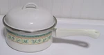 Pfaltzgraff French Quarter Porcelain On Steel 2 Sauce Pan With Lid Used. Price: $24.99.
