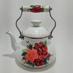The Pioneer Woman Teapot Cheerful Rose Enamel Steel 1.9 Quarts Kettle Used. Price: $24.95.