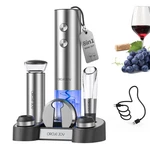Circle Joy Electric Wine Bottle Opener Set Stainless Steel Rechargeable New. Price: $126.19.
