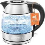 Chefman Rapid Boil 1.8L Electric Kettle With Removable Lid - Stainless Steel Open. Price: $29.99.