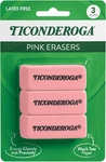 Ticonderoga Wedge Erasers, Pink, 3 Count (pack Of 1), New. Price: $8.26.