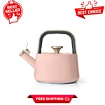 Beautiful 1.8L Ceramic Non-stick Stovetop Tea Kettle, Rose By Drew Barrymore New. Price: $34.99.