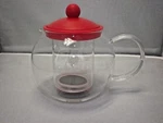 Gibson Glass 23 Oz. 680 Ml. Teapot Coffee Kettle With Infuser Red New. Price: $20.00.