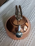 Chantal Copper Tea Kettle Two Toned Harmonica Whistle 1.8 Quart Used. Price: $59.95.