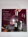 New Rabbit 5-PIECE Electric Wine Aerator & Corkscrew Set Usb Recharge. Price: $16.00.