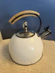 Presley White Tea Kettle By Pinky Up Blemished 70FL Oz Stainless Steel Used. Price: $18.99.