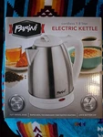 Parini Stainless Steel Cordless Electric Kettle New Open Box Auto Shutoff. Price: $15.00.