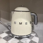 Smeg Mini Cordless Electric Kettle White Stainless Steel 0.8L Auto Safety Off Open. Price: $145.00.