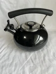 Circulon Black Steel Whistling Tea Kettle With Ergonomic Handle Spout Used. Price: $20.00.