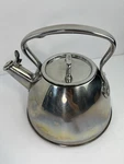All-clad Stainless Steel Whistling Tea Kettle 2 Qt Stovetop Induction Compatible Used. Price: $47.99.