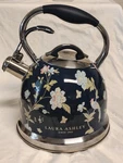 Laura Ashley China Rose Stovetop Kettle With Whistle - 2.5L Dark Blue Floral Used. Price: $89.99.