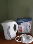 Brentwood KT-1617: 1.7L 1500W Cordless Plastic Kettle White Auto Shut-off Open. Price: $14.99.