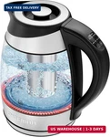 Chefman Electric Kettle With Temperature Control, 5 Presets Led Indicator Lights New. Price: $48.11.