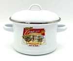 Vintage Campbell Soup Enamel Pot W Lid Gibson 1991 Tomato Kitchen Decor Used. Price: $17.95.